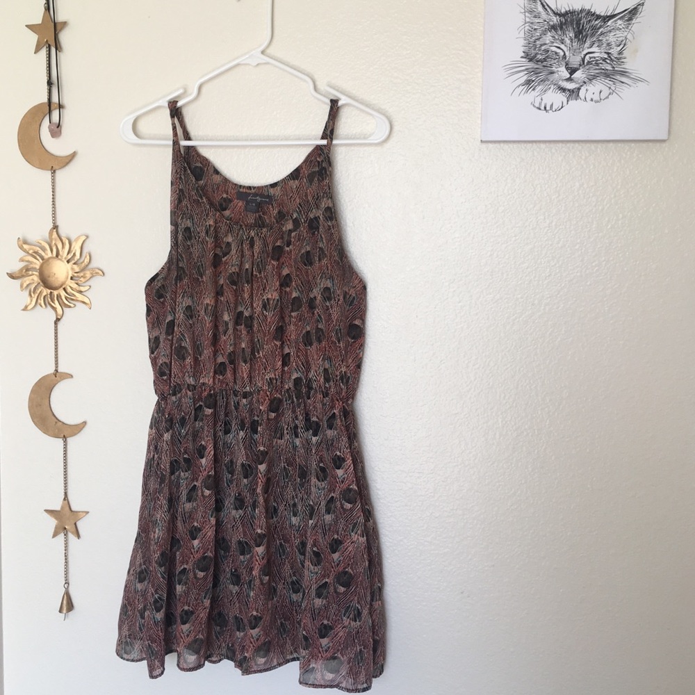 feather print summer dress 🕊